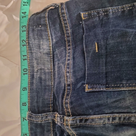 Decree Blue Skinny Jeans with Faded Distressing Size 1 Super Stretch - Picture 6 of 6